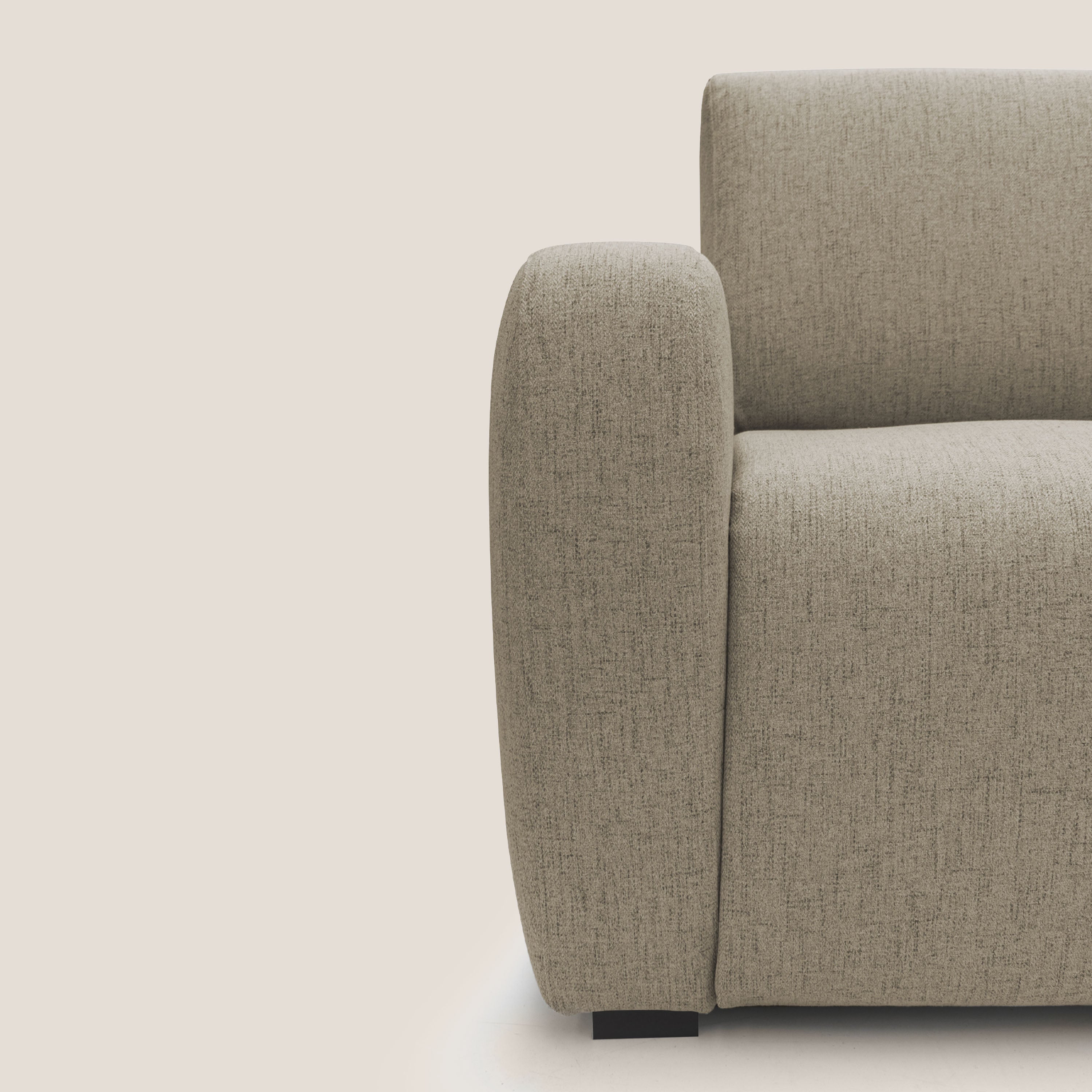 Divano Letto 3 Posti 215x93x100 cm in Tessuto Marrone