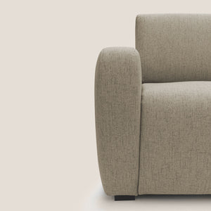 Divano Letto 3 Posti 215x93x100 cm in Tessuto Marrone