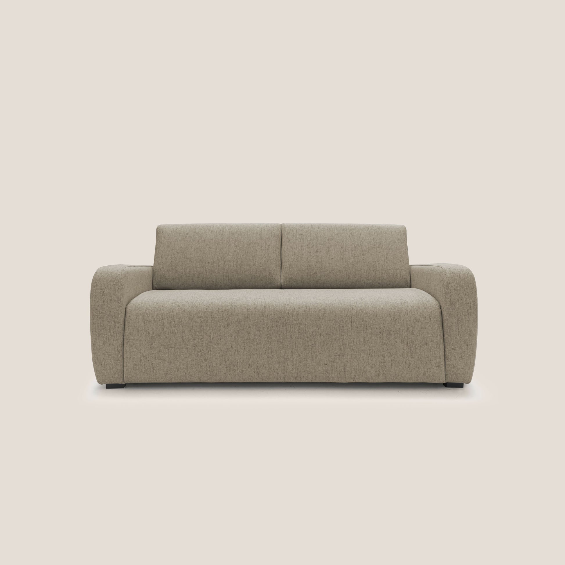 Divano Letto 3 Posti 215x93x100 cm in Tessuto Marrone