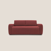 Divano Letto 3 Posti 195x93x100 cm in Tessuto Rosso