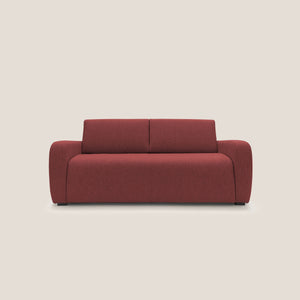 Divano Letto 3 Posti 215x93x100 cm in Tessuto Rosso