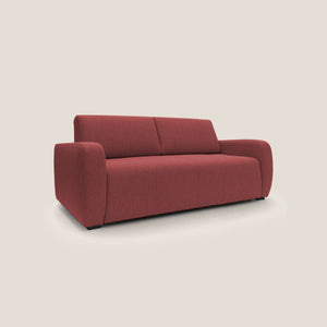 Divano Letto 3 Posti 215x93x100 cm in Tessuto Rosso