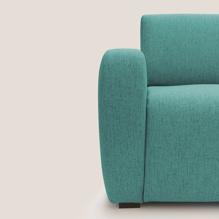 Divano Letto 3 Posti 195x93x100 cm in Tessuto Verde