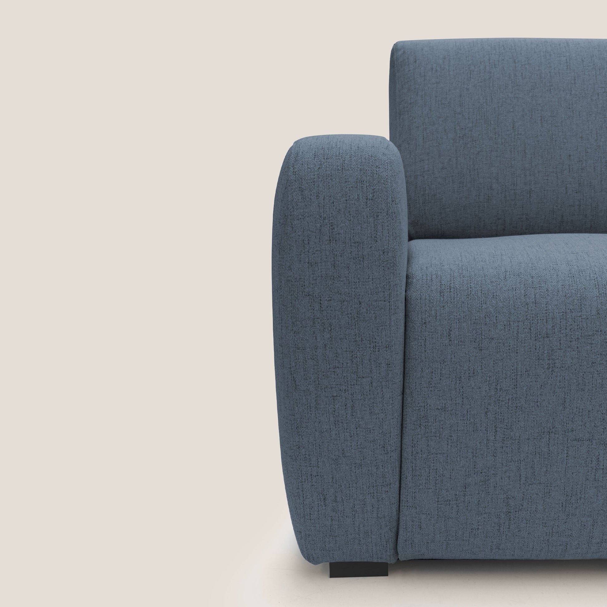 Divano Letto 3 Posti 215x93x100 cm in Tessuto Blu