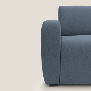 Divano Letto 3 Posti 215x93x100 cm in Tessuto Blu
