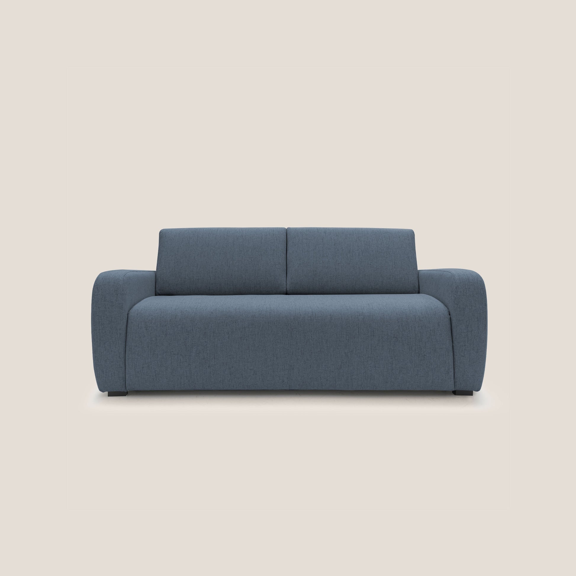 Divano Letto 3 Posti 215x93x100 cm in Tessuto Blu
