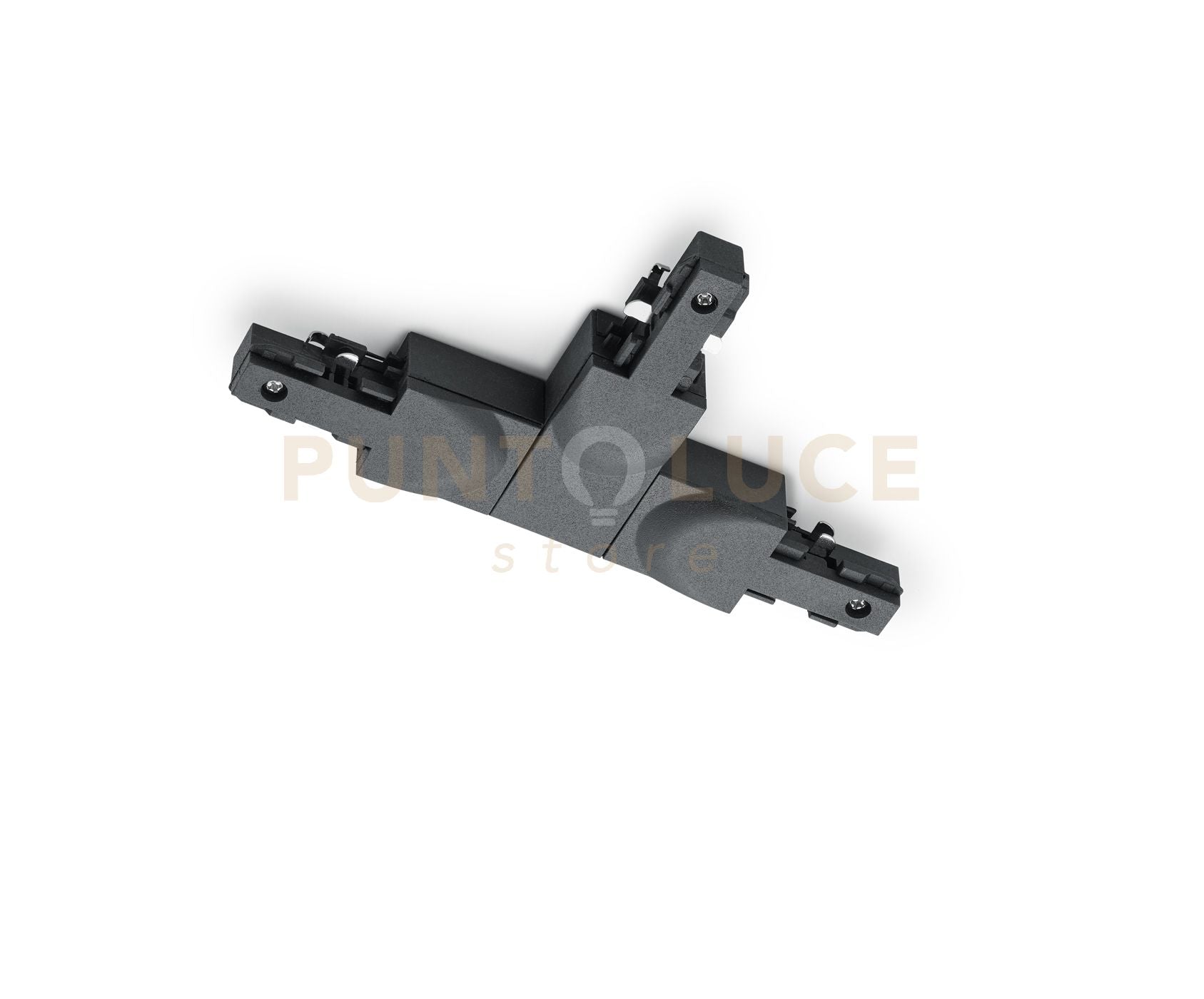 DUOLINE RACCORDO A " T " NERO TERRA A SX L. 17CM X H. 9CM PER SISTEMA BINARIO