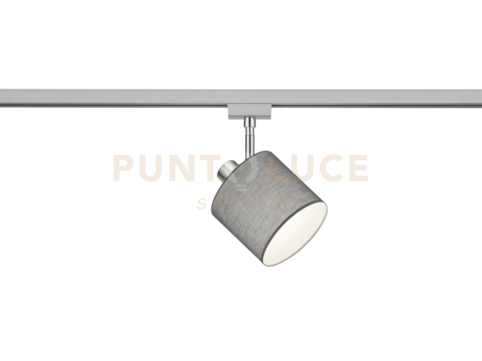 DUOLINE TOMMY SPOT ORIENTABILE PARALUME GRIGIO D. 12CM PER SISTEMA BINARIO 1 LUCE ATTACCO E14