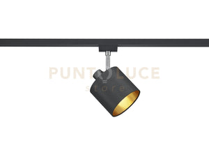 DUOLINE TOMMY SPOT ORIENTABILE PARALUME NERO D. 12CM PER SISTEMA BINARIO 1 LUCE ATTACCO E14