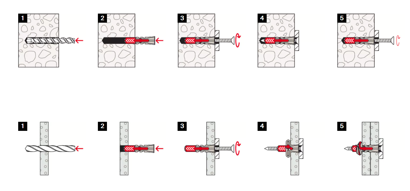 DUOPOWER 10 X 50 S TASSELLO CON VITE - CONF. 25 PEZZI - FISCHER