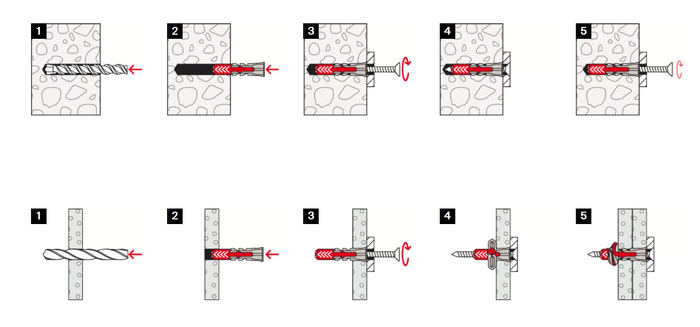 DUOPOWER 10 X 50 S TASSELLO CON VITE - CONF. 25 PEZZI - FISCHER