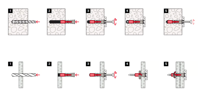 DUOPOWER 5 X 25 S TASSELLO CON VITE - CONF. 100 PZ - FISCHER