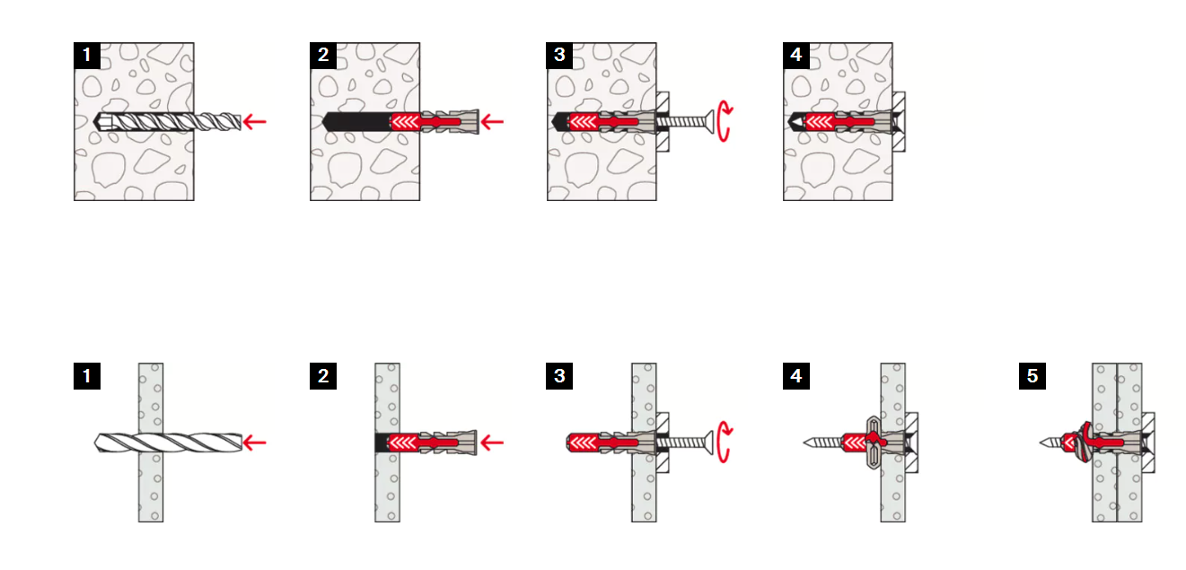 DUOPOWER 6/2 TASSELLO CON GANCIO MEDIO - CONF. 25 PEZZI - FISCHER