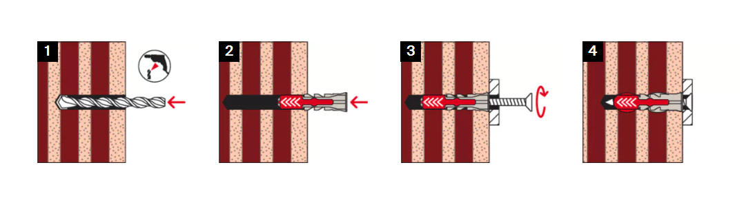 DUOPOWER 6/2 TASSELLO CON GANCIO MEDIO - CONF. 25 PEZZI - FISCHER