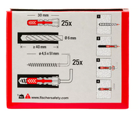 DUOPOWER 6/2 TASSELLO CON GANCIO MEDIO - CONF. 25 PEZZI - FISCHER