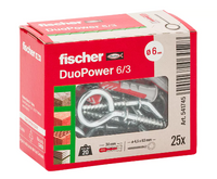 DUOPOWER 6/3 – TASSELLO CON OCCHIO CHIUSO - CONF. 25 PEZZI - FISCHER