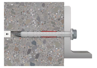 DUOXPAND 10X160 FUS – FISCHER - TASSELLO PROLUNGATO BIMATERIALE MARCATO CE CON VITE PREMONTATA ZINCATA T.E. FLANGIATA E IMPRONTA TORX