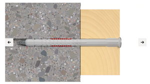 DUOXPAND 10X160 T – FISCHER - TASSELLO PROLUNGATO BIMATERIALE MARCATO CE CON VITE PREMONTATA ZINCATA T.S.P. E IMPRONTA TORX.