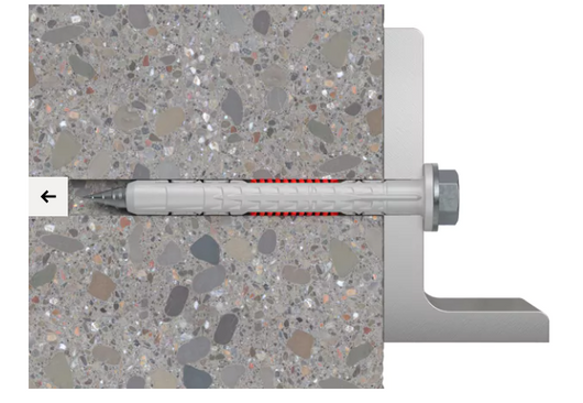 DUOXPAND 10X180 FUS – FISCHER - TASSELLO PROLUNGATO BIMATERIALE MARCATO CE CON VITE PREMONTATA ZINCATA T.E. FLANGIATA E IMPRONTA TORX