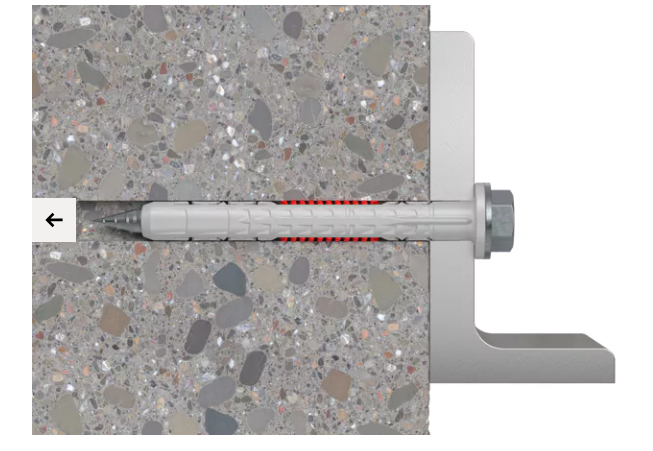 DUOXPAND 10X180 FUS – FISCHER - TASSELLO PROLUNGATO BIMATERIALE MARCATO CE CON VITE PREMONTATA ZINCATA T.E. FLANGIATA E IMPRONTA TORX