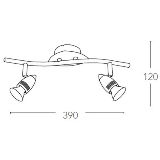 Applique faretti led orientabili soffitto spot attacco gu10x2 alimentazione 230v