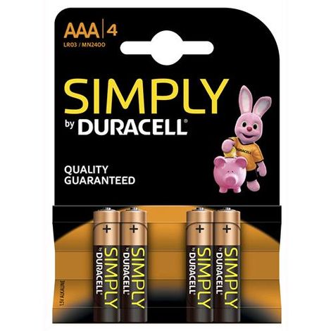 DURACELL BATTERIE SIMPLY ALKALINE MINISTILO AAA LR03 MN2400