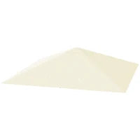Copertura per Gazebo 3x3 m da Giardino con 8 Fori di Drenaggio, in Tessuto Oxford 600D, Bianco Crema