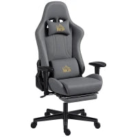 Sedia da Gaming Ergonomica con Braccioli Regolabili, 76x72x132 cm, Grigia