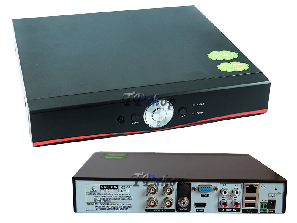 DVR VIDEOSORVEGLIANZA AHD H264 HDMI LAN VGA 4 CH CANALI AUDIO VIDEO EACH ITALY