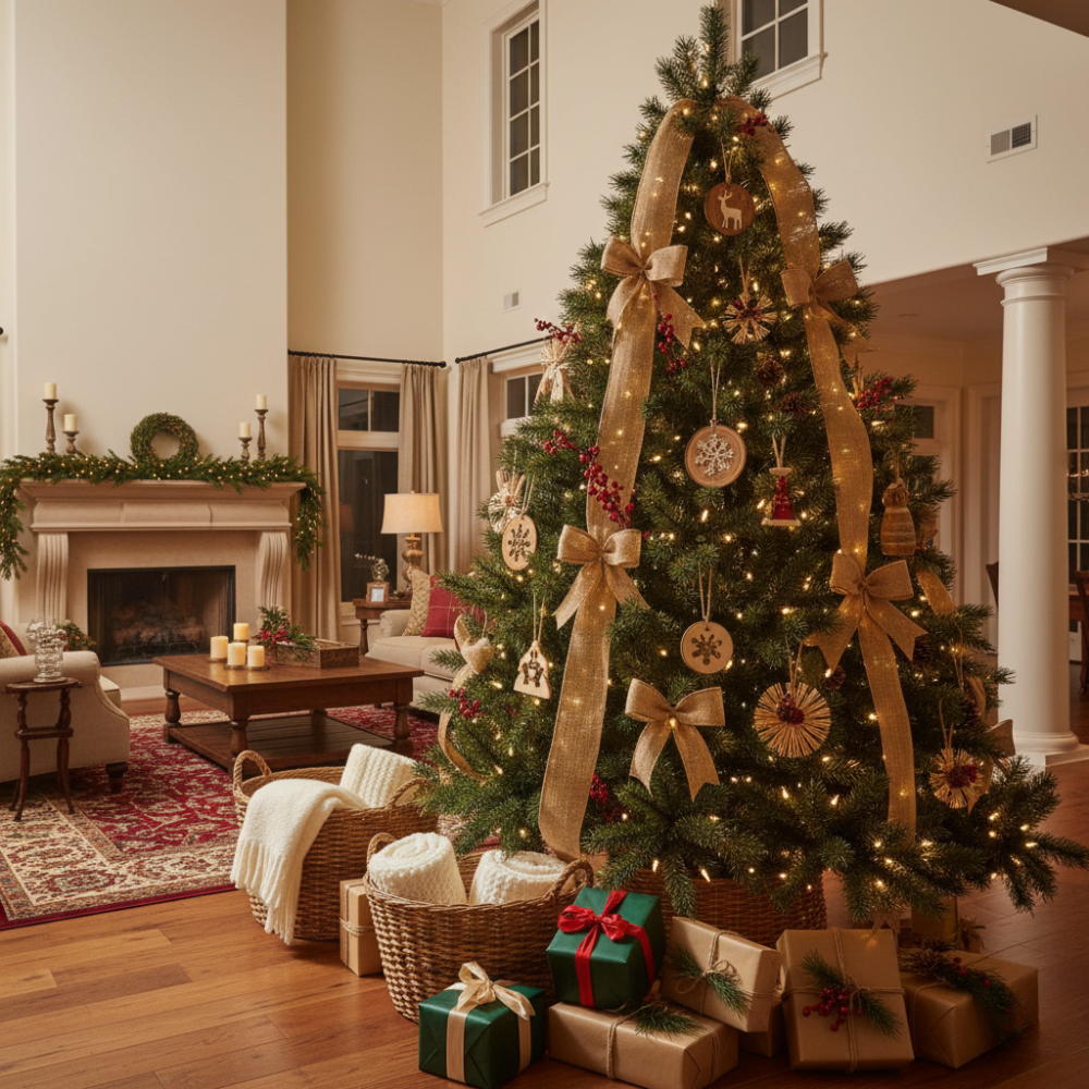 Granpino albero di natale imponente con chioma ricca e realistica stile americano *** misura h 210, confezione 1