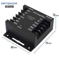 Amplificatore striscia led rgb optonica 6326 12-24v 288w