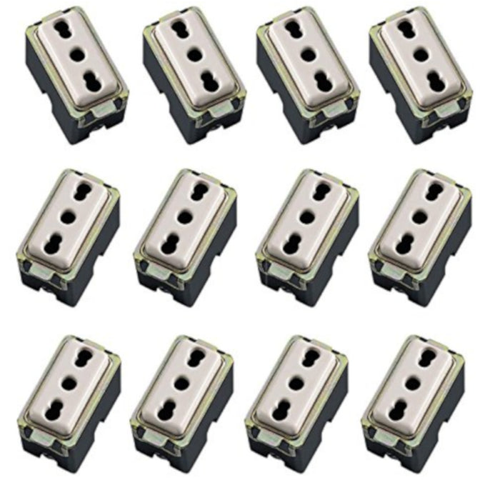 Multipack 12 prese bivalente/bipasso tipo magic 16a 2p + t 250 volt