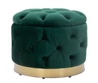 Pouf Contenitore Rich Verde cm Ø 55X42