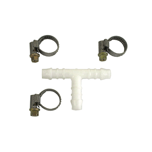 Giunzione per tubi a "T" + 2 fascette - 6 mm = 1/4â€