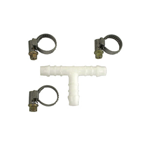 Giunzione per tubi a "T" + 2 fascette - 16 mm = 5/8â€