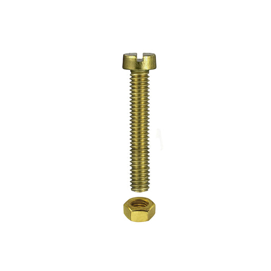 Viti per metallo testa cilindrica ottone M4 x 30 - 8 pz.