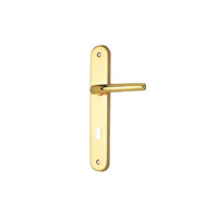 Guarnitura con placca serie Vega foro chiave - cromo satinato