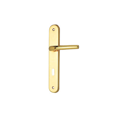 Guarnitura con placca serie Vega foro chiave - cromo satinato