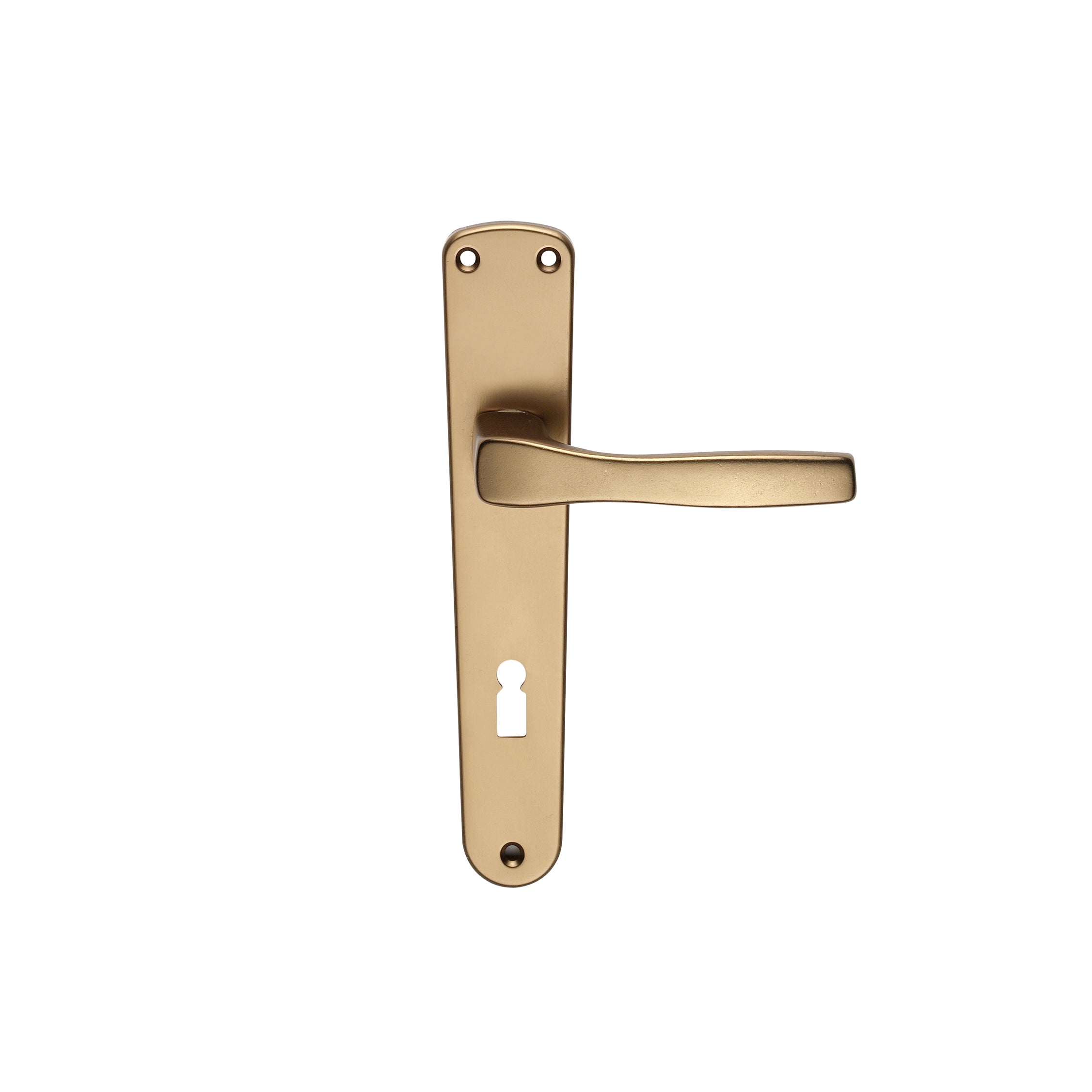 Guarnitura con placca serie Thea - 90 mm. - foro chiave - alluminio bronzato