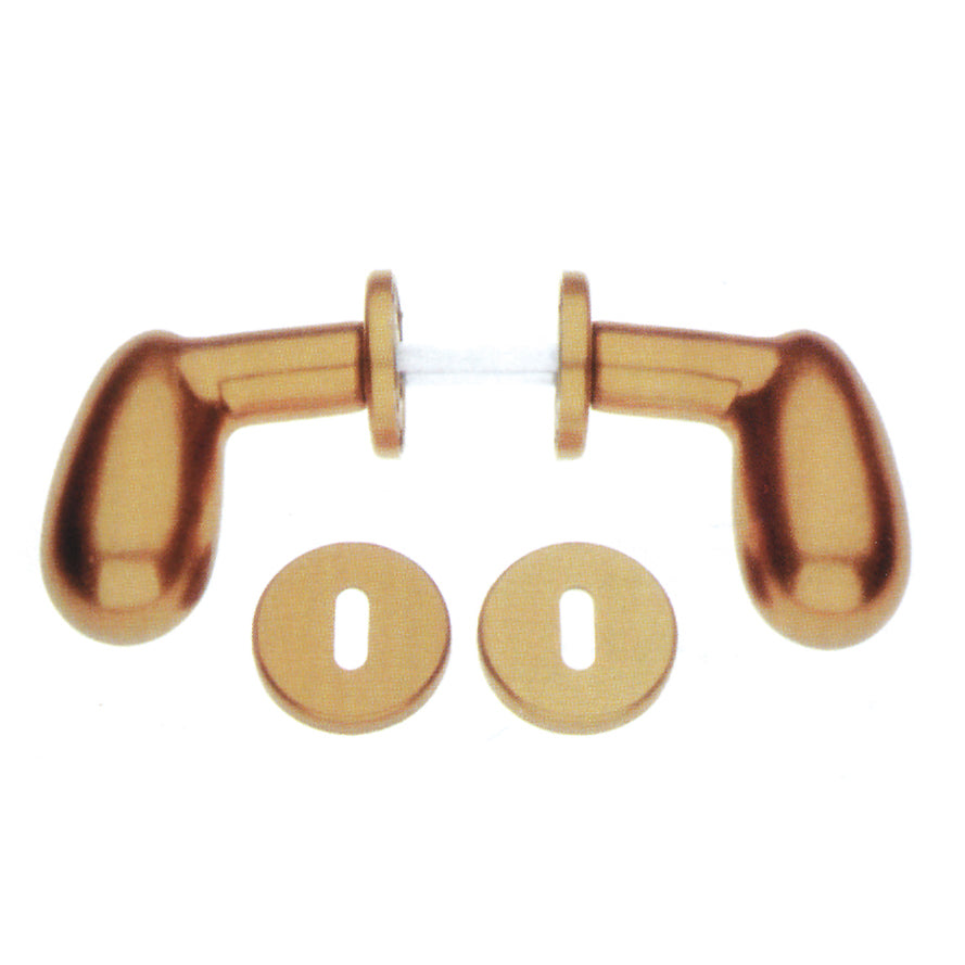 Guarnitura rosetta e bocchetta serie Uovo - alluminio argento