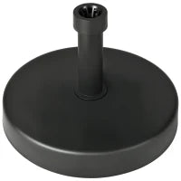 Base per Ombrellone da Giardino in Plastica PP max 18kg di Peso, Ø45x33 cm, Nero