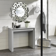 Consolle allungabile salvaspazio grigia Nivara 42,5-302,5x90 cm fino a 12 posti | Duzzle