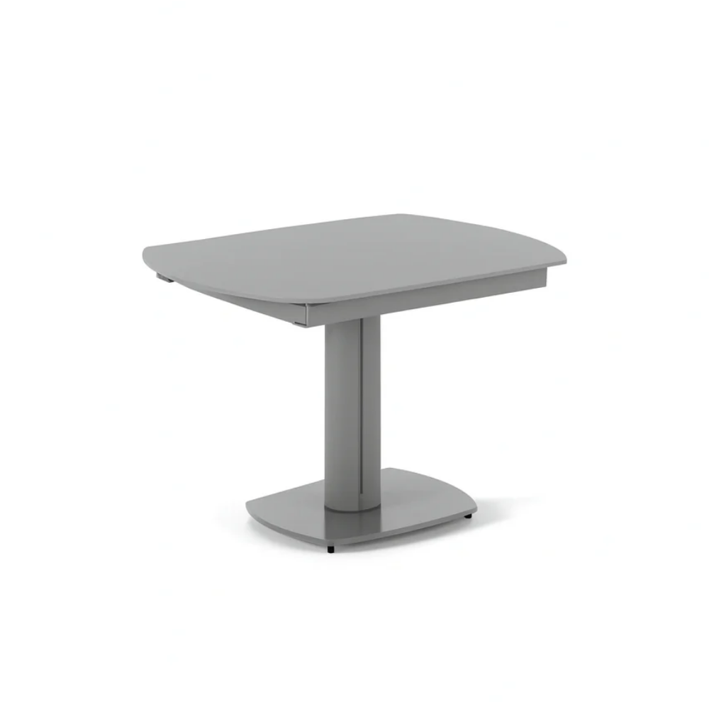 Tavolo da pranzo allungabile in vetro temperato grigio Oslo 120-180x90 cm fino a 8 posti | Duzzle