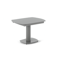 Tavolo da pranzo allungabile in vetro temperato grigio Oslo 120-180x90 cm fino a 8 posti | Duzzle