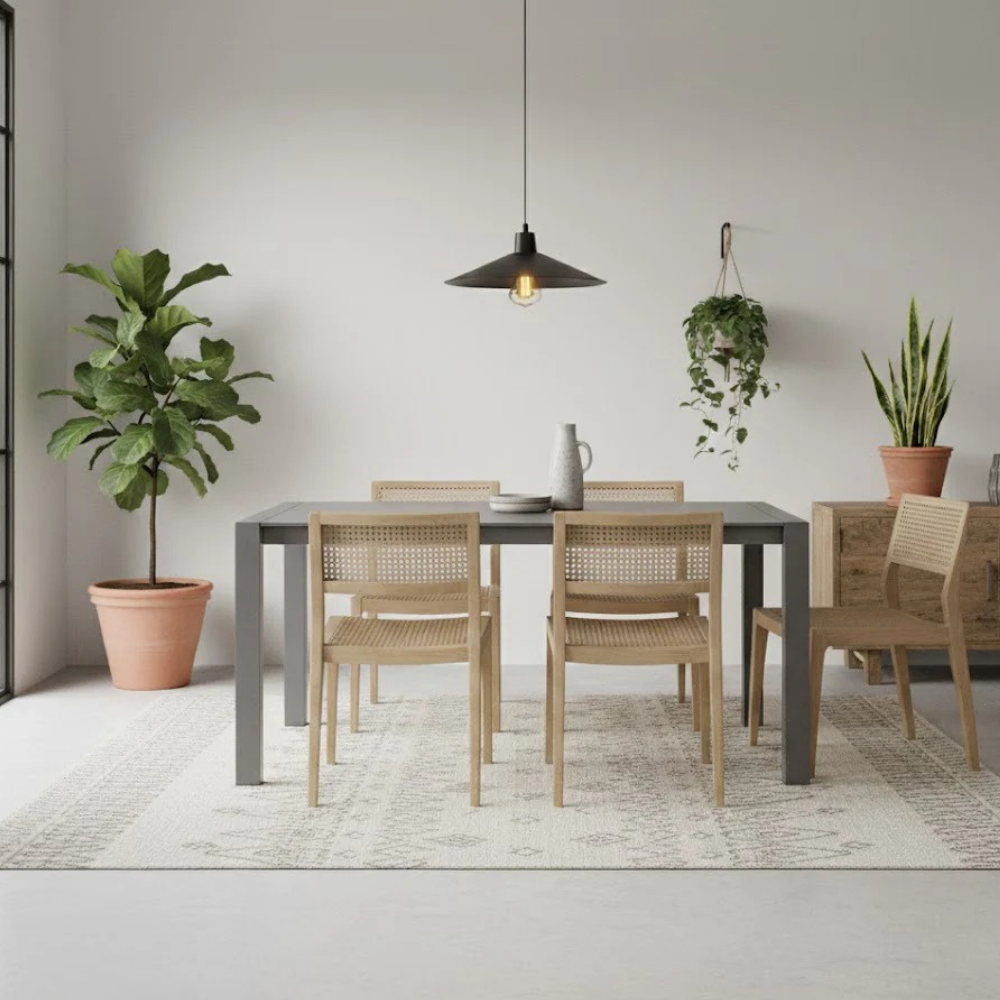 Tavolo da pranzo allungabile in vetro temperato grigio Linden 122-182x80 cm fino a 12 posti | Duzzle