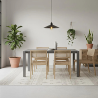 Tavolo da pranzo allungabile in vetro temperato grigio Linden 122-182x80 cm fino a 12 posti | Duzzle