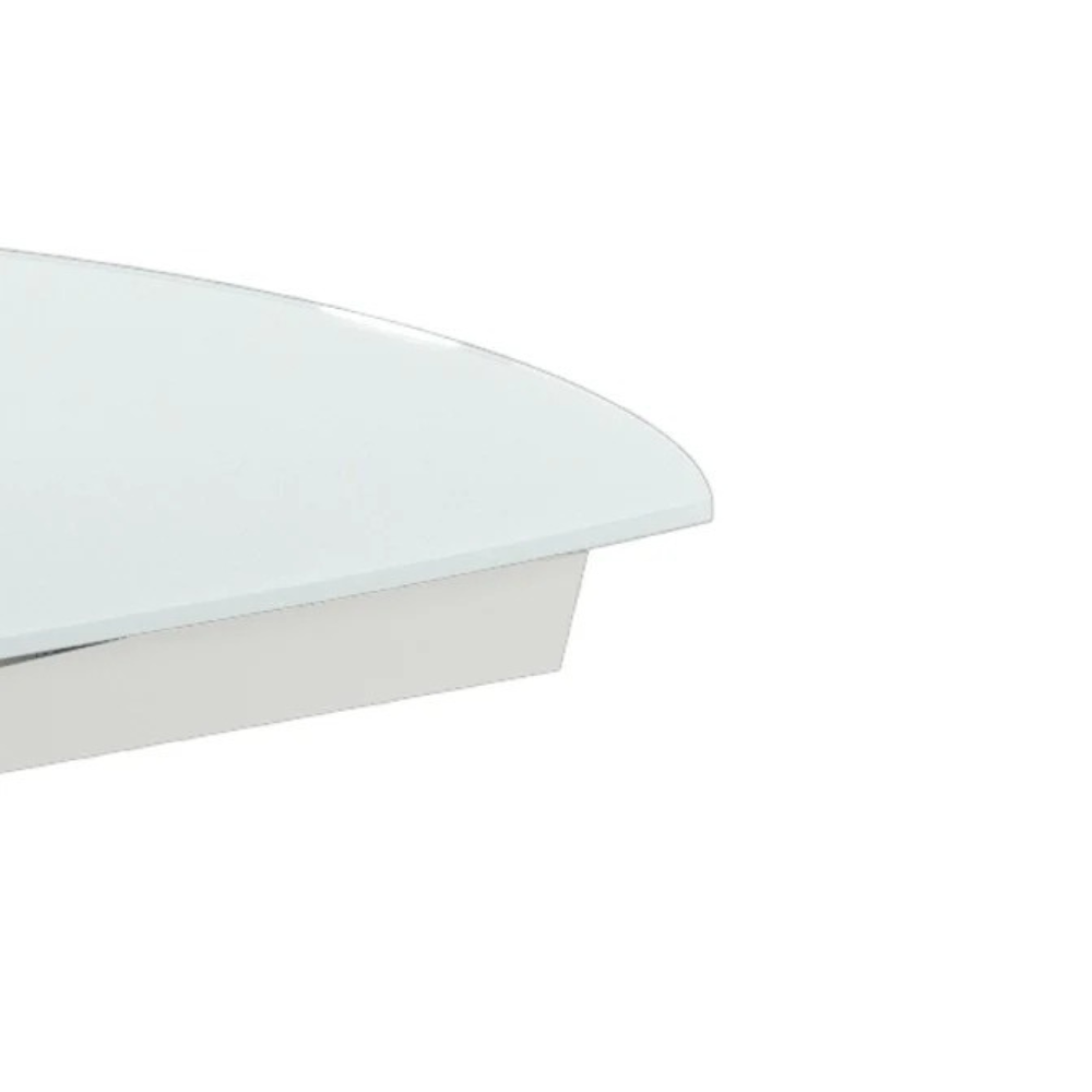Tavolo da pranzo allungabile in vetro temperato bianco Float 120-180x90 cm fino a 8 posti | Duzzle
