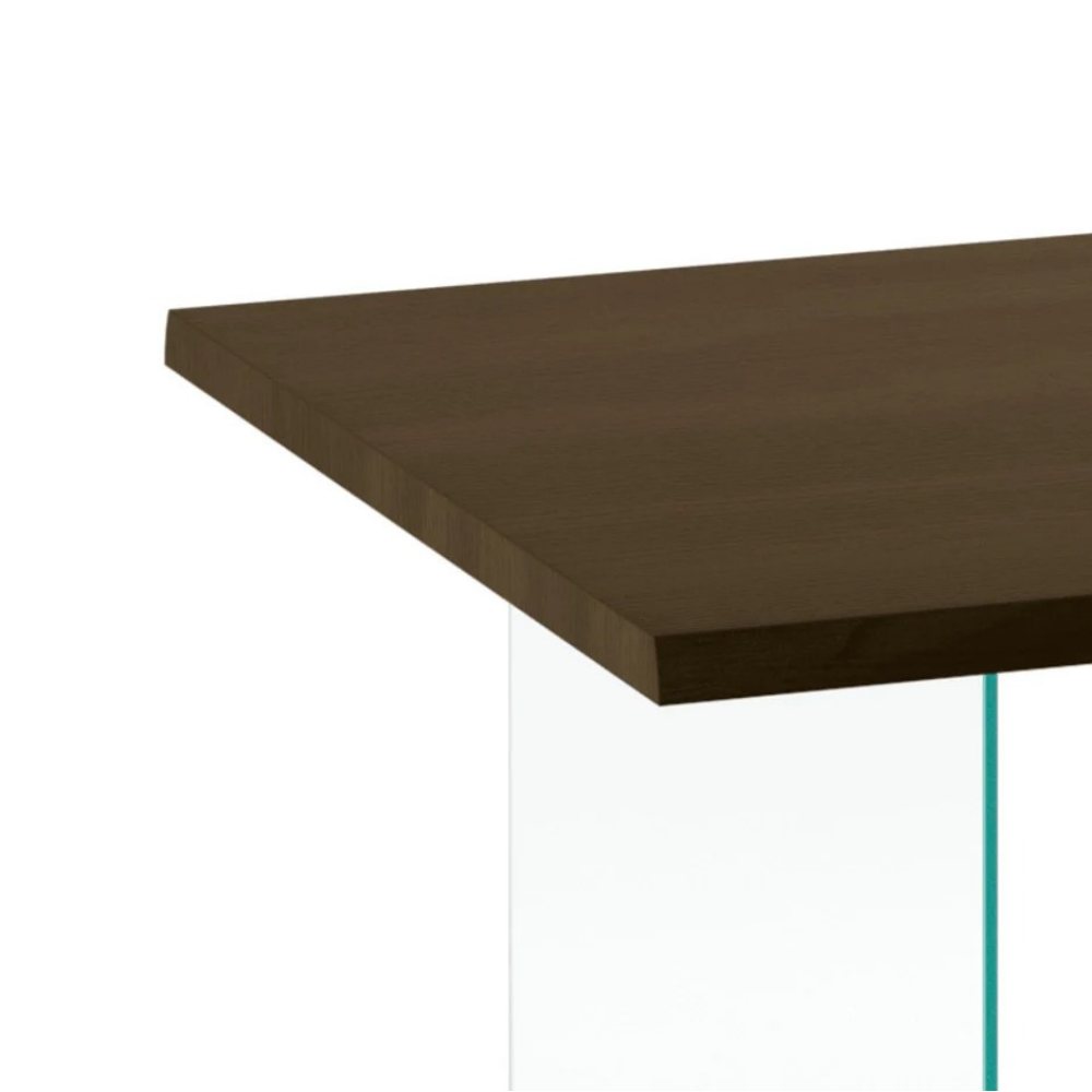 Tavolo da pranzo fisso in legno impiallacciato rovere termocotto Forest 160x90 cm fino a 8 posti Made in Italy | Duzzle