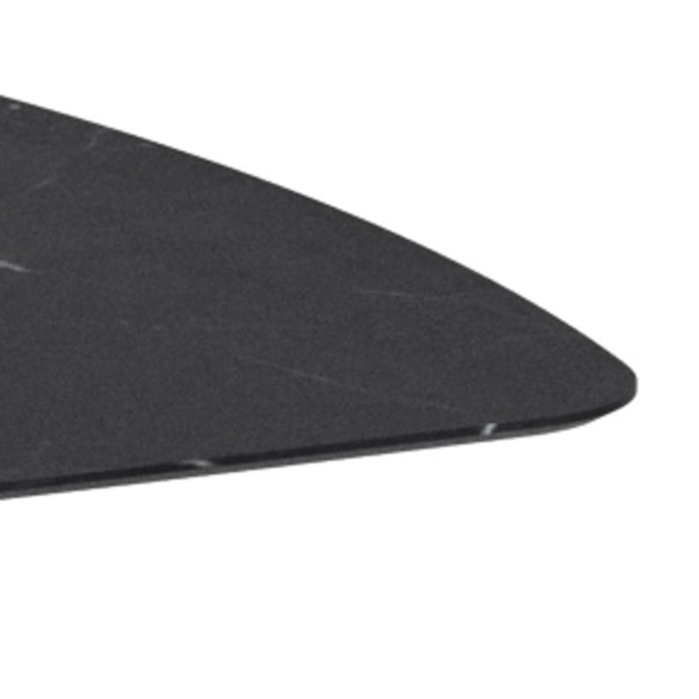 Tavolo da pranzo fisso in ceramica effetto marmo nero Thiago 180x90 cm fino a 8 posti | Duzzle