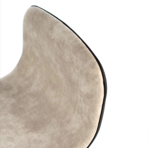 Evan, Set di 2 Sgabelli in microfibra Beige (39cm X 45cm H. 86/102cm)